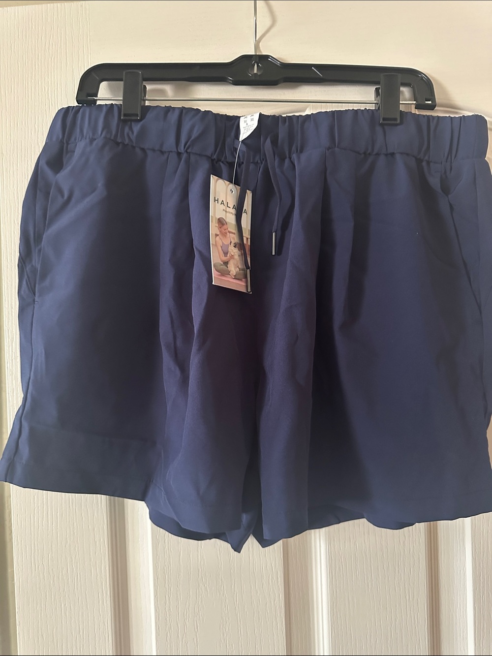 085 HALARA Navy Pull-On Shorts 1X
